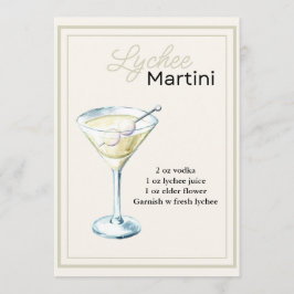 Bewerkbare Lychee Martini Recept Kaart