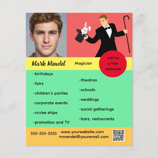 Bewerkbare magiër flyer (Voorkant)