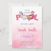 Bewerkbare Magische Zomer Zwemfeest Uitnodiging (Voorkant)