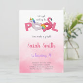 Bewerkbare Magische Zomer Zwemfeest Uitnodiging (Staand voorkant)