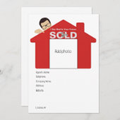 Bewerkbare makelaars in onroerend goed feestdagenkaart (Voorkant / Achterkant)