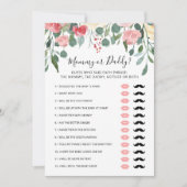 Bewerkbare mama of papa Baby shower spel Kaart (Voorkant)