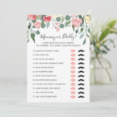 Bewerkbare mama of papa Baby shower spel Kaart (Staand voorkant)