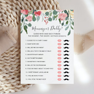 Bewerkbare mama of papa Baby shower spel Kaart