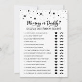 Bewerkbare mama of papa Baby shower spel Kaart (Voorkant)