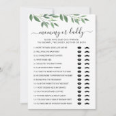 Bewerkbare mama of papa Baby shower spel Kaart (Voorkant)