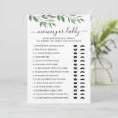 Bewerkbare mama of papa Baby shower spel Kaart (Staand voorkant)