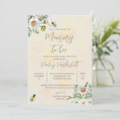 Bewerkbare Mama To Bee Baby shower Invitation Kaart (Staand voorkant)