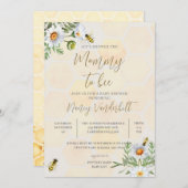 Bewerkbare Mama To Bee Baby shower Invitation Kaart (Voorkant / Achterkant)