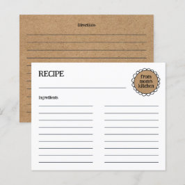 Bewerkbare MAM'S KEUKEN Rustieke Doodle Recept Kaa