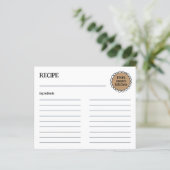 Bewerkbare MAM'S KEUKEN Rustieke Doodle Recept Kaa (Staand voorkant)