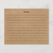 Bewerkbare MAM'S KEUKEN Rustieke Doodle Recept Kaa (Achterkant)