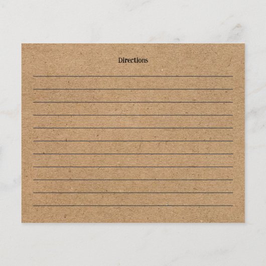 Bewerkbare MAM'S KEUKEN Rustieke Doodle Recept Kaa (Achterkant)