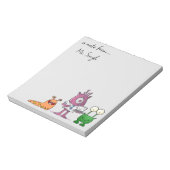 Bewerkbare mannelijke leraar's Monsters Notitieblo Notitieblok (Linkerzijde)