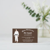 Bewerkbare Martial Arts Judo Instructeur Visitekaartje (Staand voorkant)