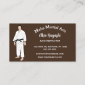 Bewerkbare Martial Arts Judo Instructeur Visitekaartje (Voorkant)