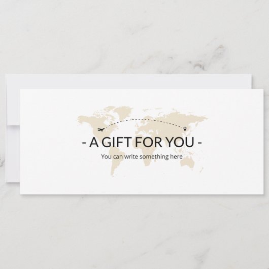 Bewerkbare Mauritius Boarding Pass Vliegticket Kaart (Achterkant)