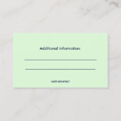 Bewerkbare medische afspraak visitekaartje (Achterkant)