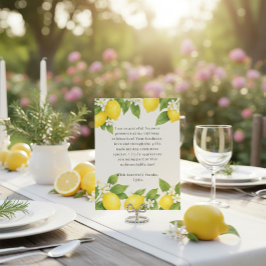 Bewerkbare Mediterrane Limoncello Verjaardag Bedankkaart