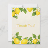 Bewerkbare Mediterrane Limoncello Verjaardag Bedankkaart (Achterkant)