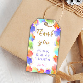 Bewerkbare Meisjes Art Party Favoriet Labels met K Cadeaulabel