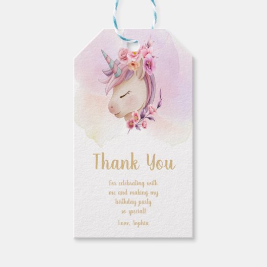 Bewerkbare Meisjes Bedankt Cadeau Labels met Sterr Cadeaulabel (Voorkant)