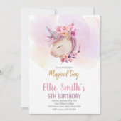 Bewerkbare Meisjes Magische Partij Kaart met Goude (Voorkant)