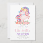 Bewerkbare Meisjes Magische Partij Kaart met Rainb (Voorkant)