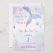 Bewerkbare Meisjes Onder het Zee Party Kaart (Voorkant)