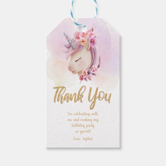 Bewerkbare Meisjes Party Voorkeur Labels met Spark Cadeaulabel (Voorkant)