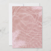 Bewerkbare Meisjes Roze Pool Party Verjaardag Kaart (Achterkant)