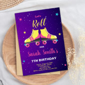 Bewerkbare Meisjes Schaats Uitnodiging