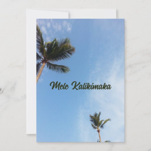 Bewerkbare Mele Kalikimaka Kerstkaart (Voorkant)