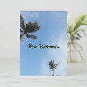 Bewerkbare Mele Kalikimaka Kerstkaart (Staand voorkant)