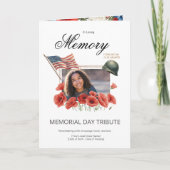 Bewerkbare Memorial Day-foto-kaartsjabloon Kaart (Voorkant)