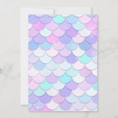 Bewerkbare Mermaid Baby shower Invitation Baby Sho Kaart (Achterkant)