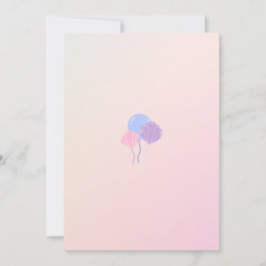 Bewerkbare Mermaid verjaardagsuitnodiging Kaart (Achterkant)