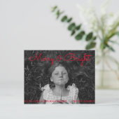 Bewerkbare Merry & Bright Holiday-fotokaart Feestdagenkaart (Staand voorkant)