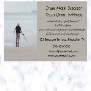 Bewerkbare metaaldetector Hobbyist Treasure Hunter Visitekaartje