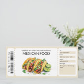 Bewerkbare Mexicaanse Food Gift Voucher Sjabloon Kaart (Staand voorkant)