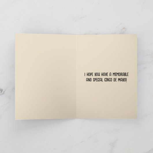 Bewerkbare Mexicaanse Hoed Cinco de Mayo Kaart (Binnen)