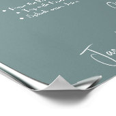 Bewerkbare Mimosa-balkteken afdrukbaar Poster (Hoek)