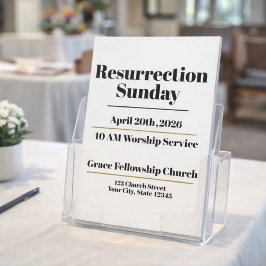 Bewerkbare Minimale Pasenkerk Flyer