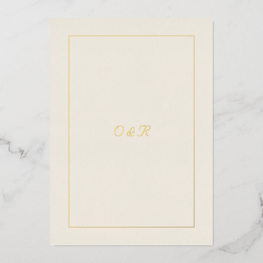Bewerkbare minimale QR-code uitnodiging met gouden (Voorkant)
