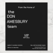 Bewerkbare minimalistische bedrijfsnaam wijn etiket (Enkel label)