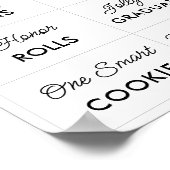 Bewerkbare minimalistische Snoep borden voor Afstu Poster (Hoek)