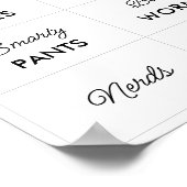 Bewerkbare minimalistische streepjesborden met een poster (Hoek)