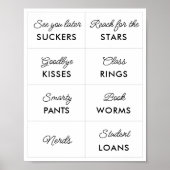 Bewerkbare minimalistische streepjesborden met een poster (Voorkant)