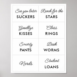 Bewerkbare minimalistische streepjesborden met een poster