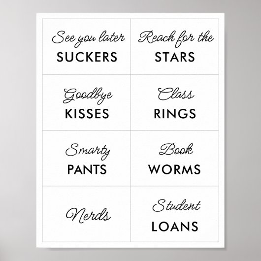 Bewerkbare minimalistische streepjesborden met een poster (Voorkant)